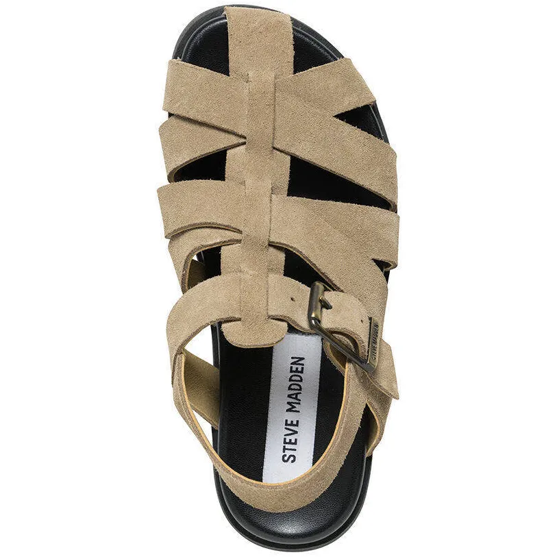 Steve Madden suède sandalen taupe, foto 3