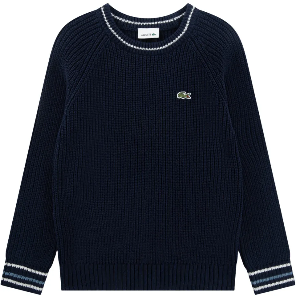 Lacoste gebreide trui met wol - donkerblauw, foto 2