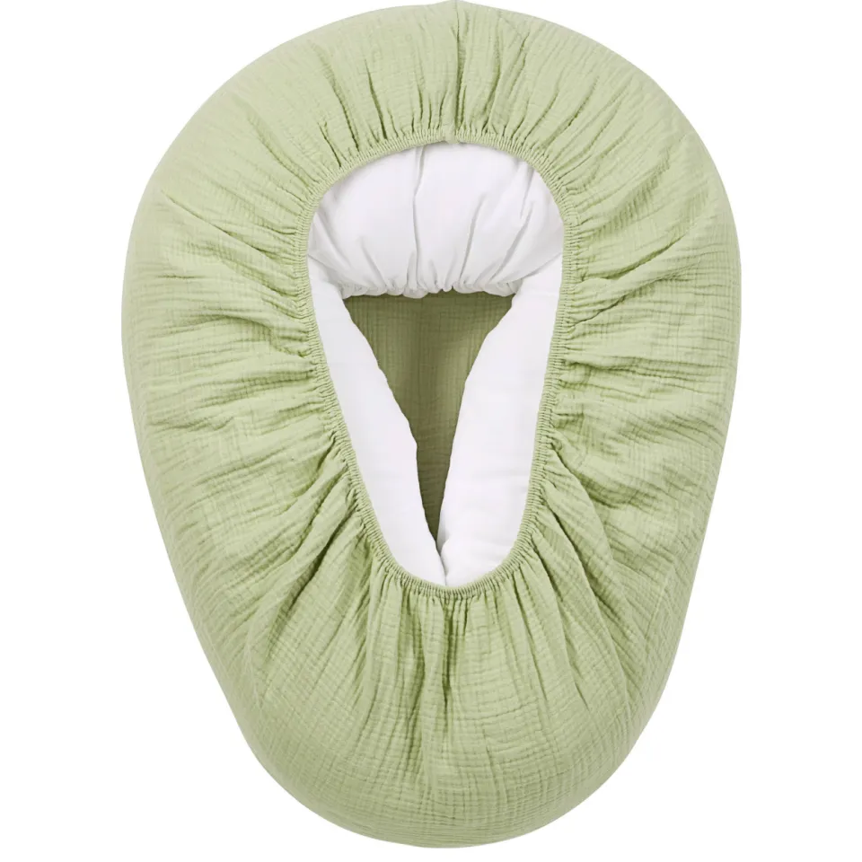 Meyco pre-washed hydrofiele relaxhoes voor voedingskussen soft olive, foto 4