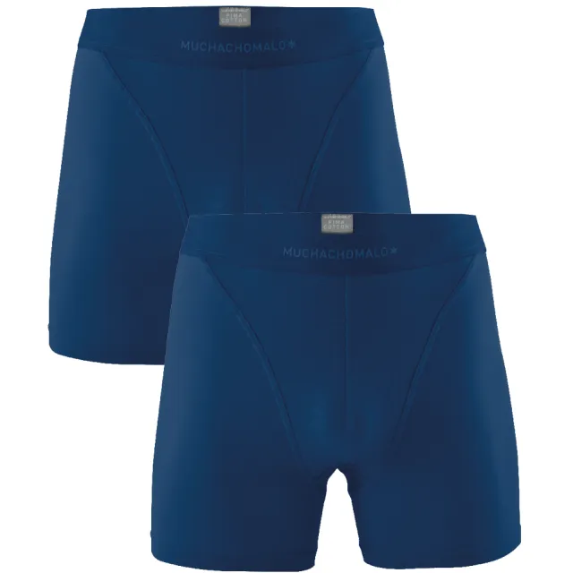 Muchachomalo Heren 2-pack Boxershorts Pima Katoen Blauw