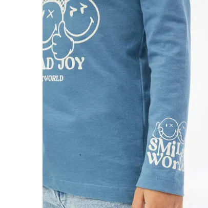 s.Oliver longsleeve met print blauw, foto 6
