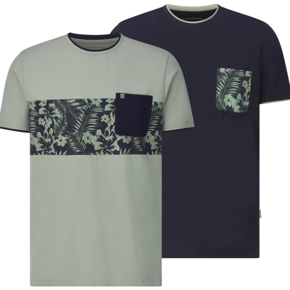 Babista Rigatuli T-shirt donkerblauw met bloemen groen/blauw, foto 2