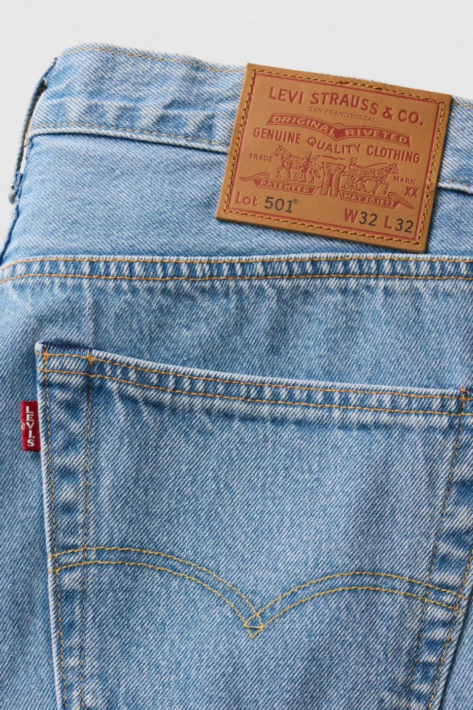 Levi's 501 straight leg jeans ferry building blue, foto 7