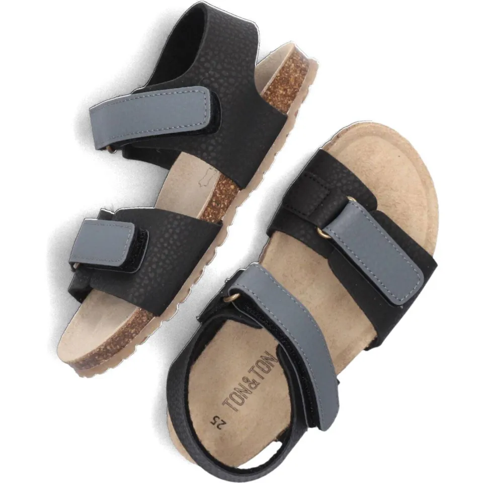 Ton & Ton Sandalen Denniz Zwart, foto 3