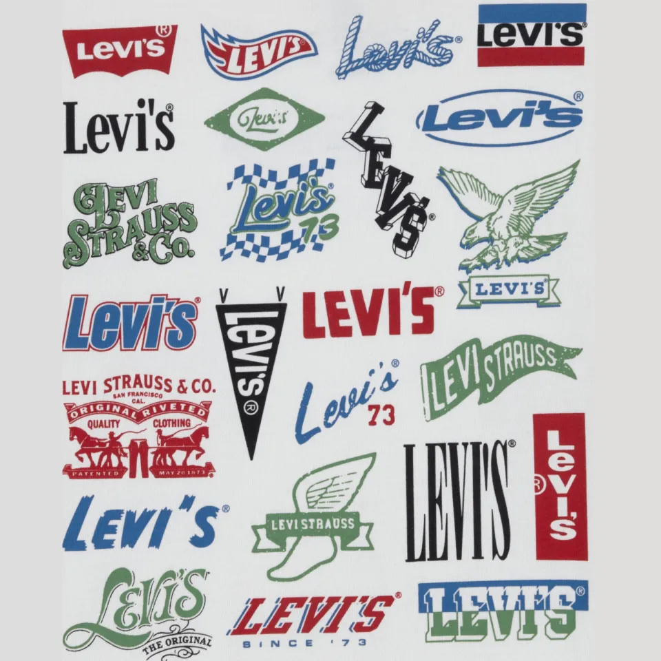 Levi's Kids longsleeve met backprint wit, foto 4