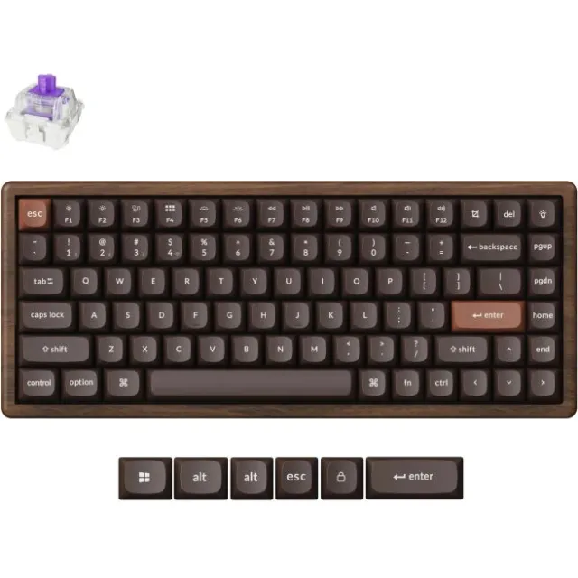 Keychron K2 HE All Wood Edition toetsenbord bruin