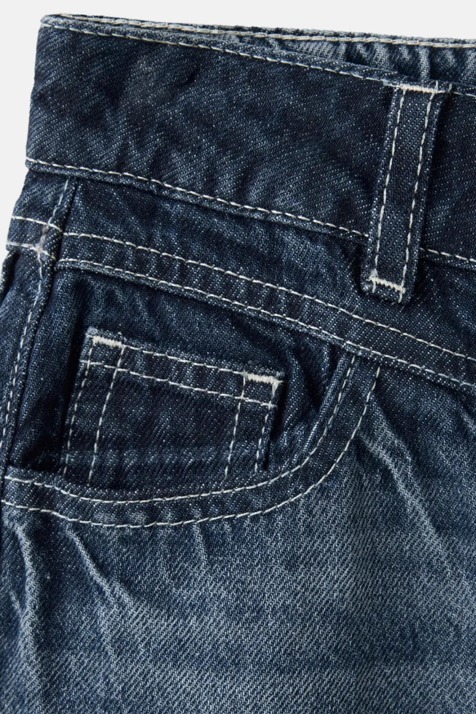 Mango Kids low waist wide leg jeans - donkerblauw, foto 4
