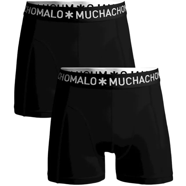 Muchachomalo Heren 2-pack Boxershorts Effen Zwart
