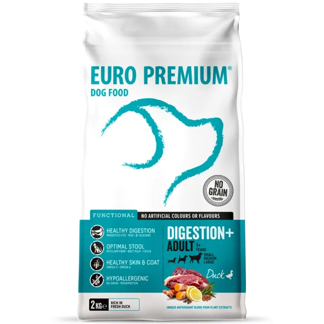 Euro Premium Digestion+ Adult hondenvoer met eend, foto 2