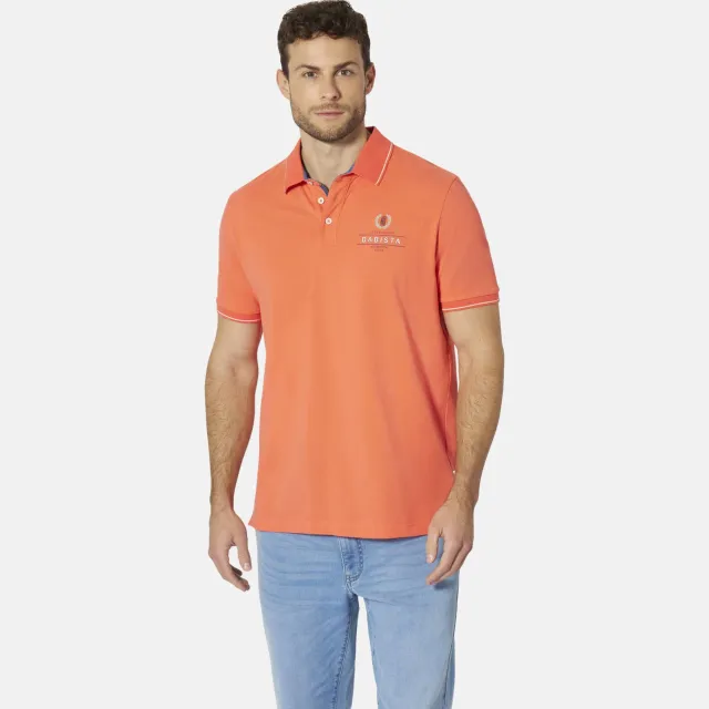 Babista regular fit polo met print Plus Size - oranje