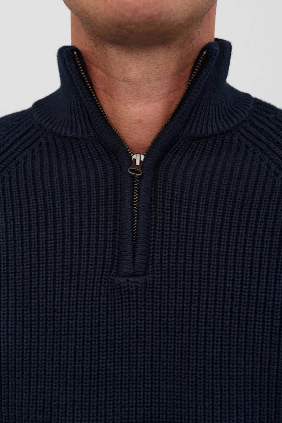 Anerkjendt trui grof gebreid donkerblauw, foto 5