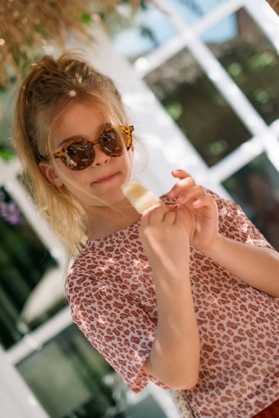 Like Flo T-shirt met panterprint roze, foto 5