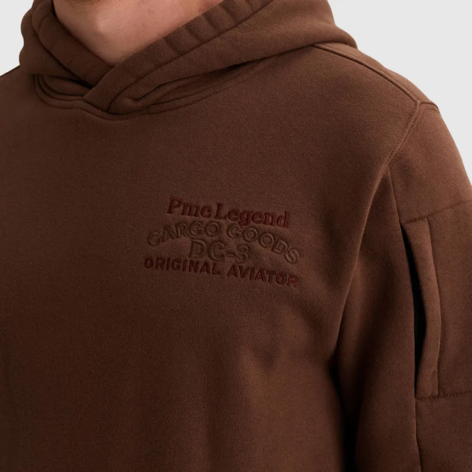PME Legend regular fit hoodie met borduursels - bruin, foto 6
