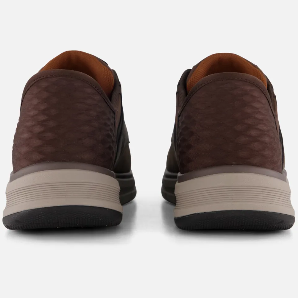 Skechers Slip-ins Orell Yates veterschoenen bruin, foto 5