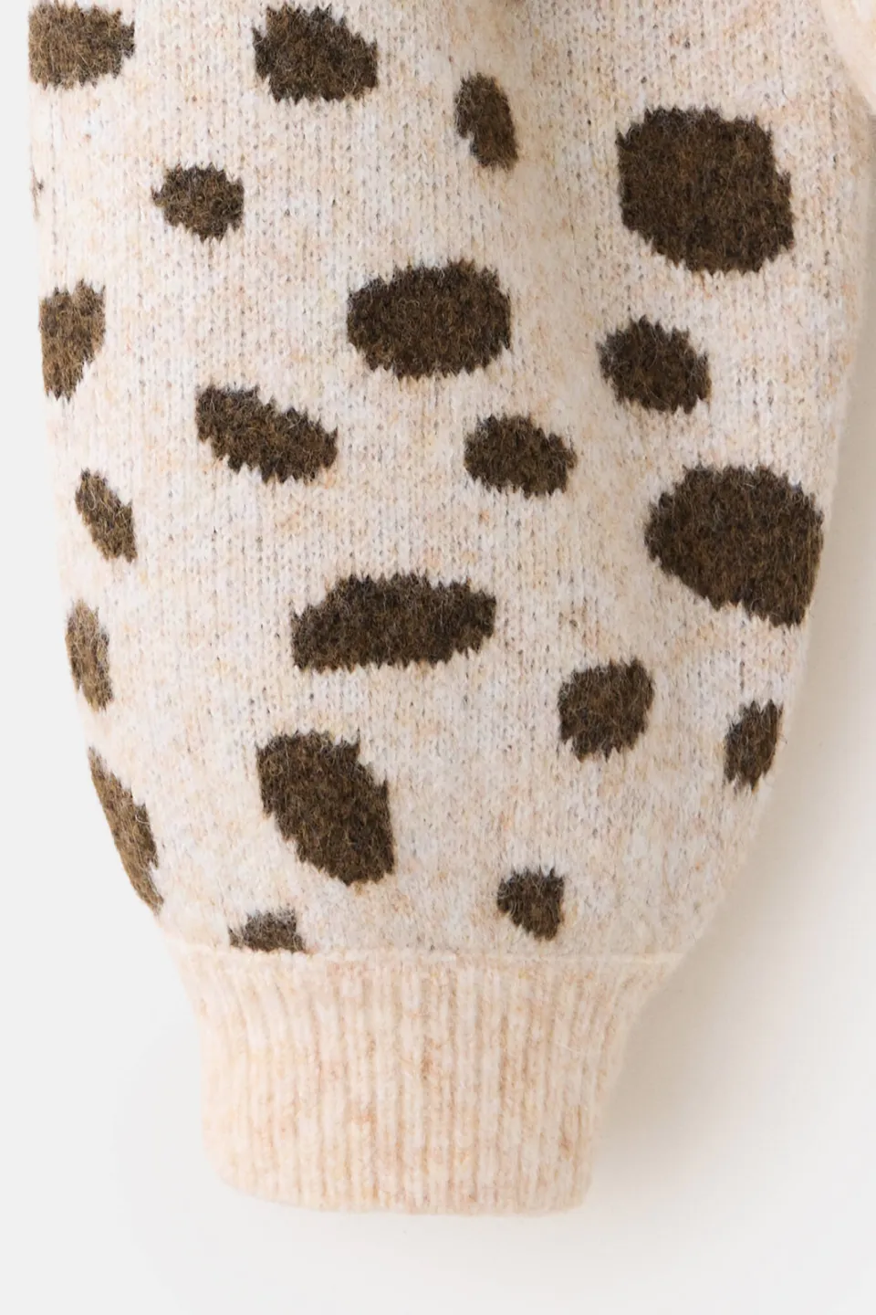 Mango Kids gebreide trui met print en wol - beige, foto 5