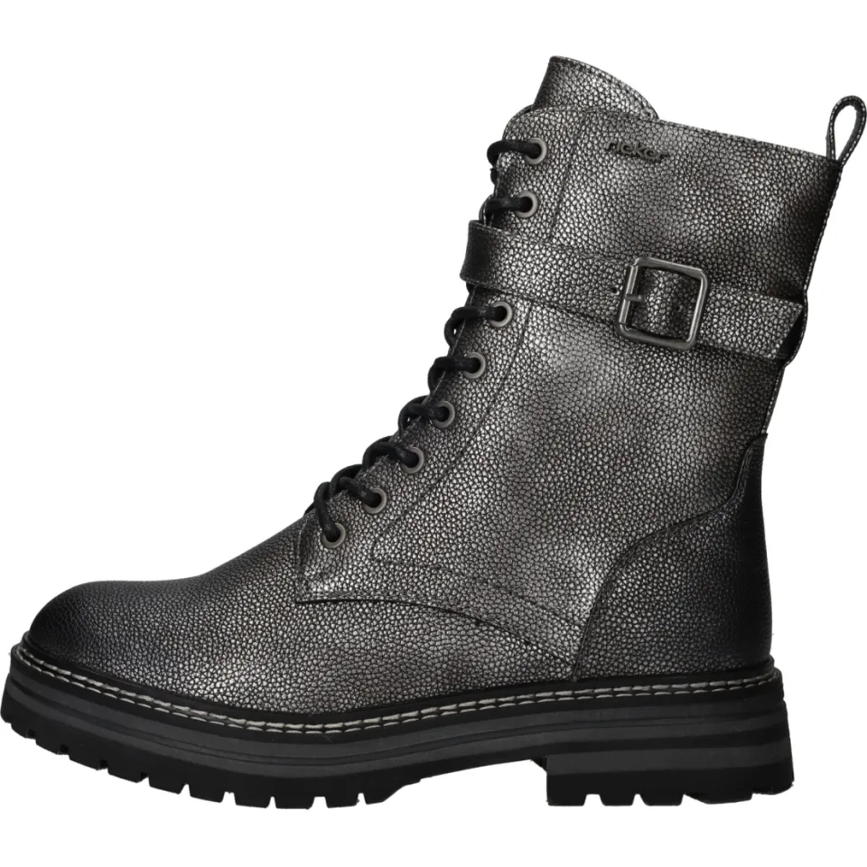Rieker Veterboots Dames Zilver, foto 5