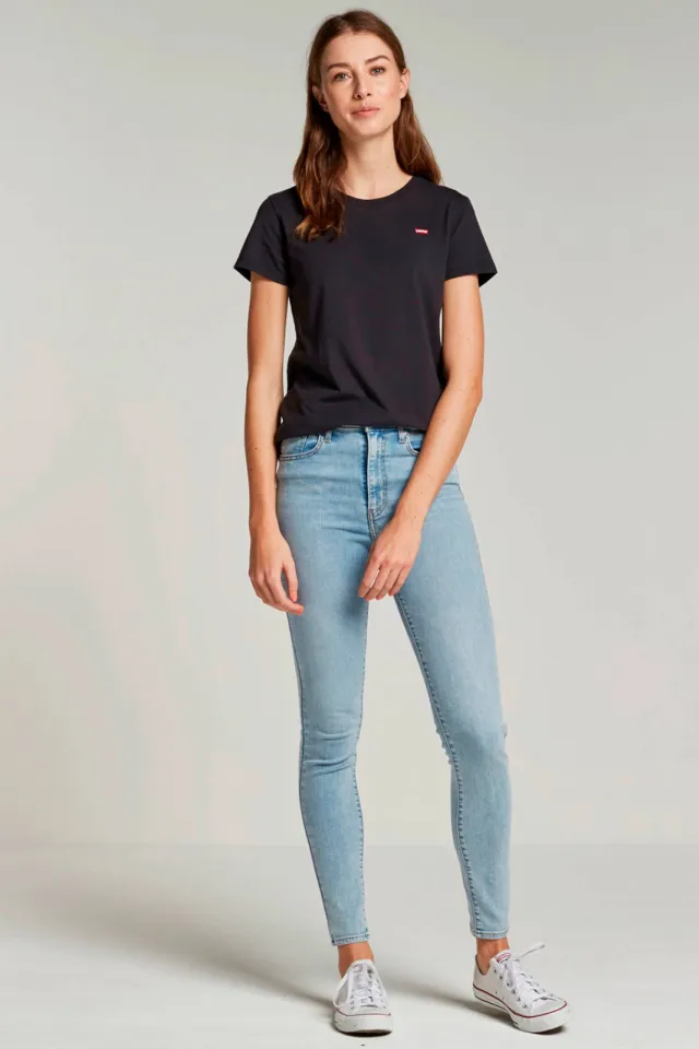 Levi's T-shirt zwart Zwart/rood/wit