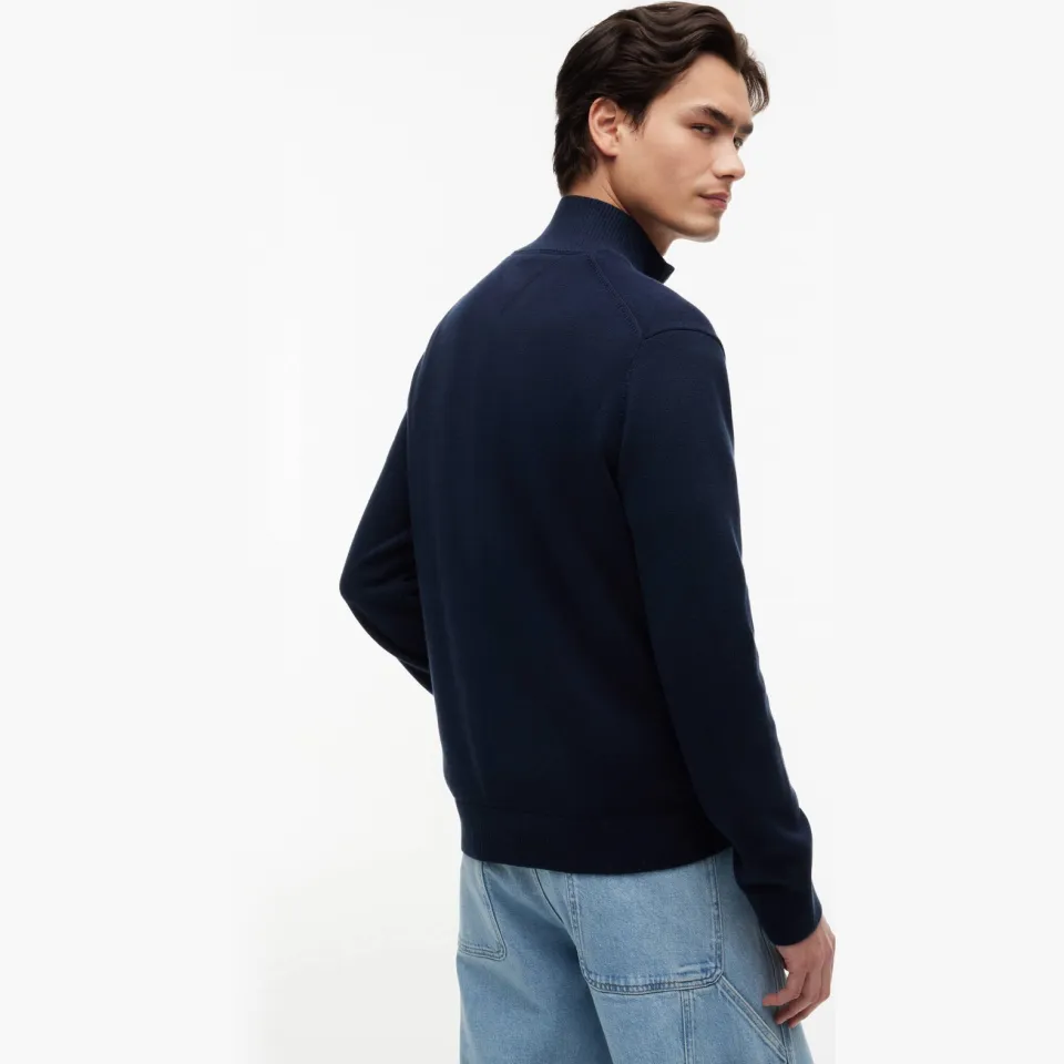Tommy Jeans katoenen regular fit gebreide trui - donkerblauw, foto 3