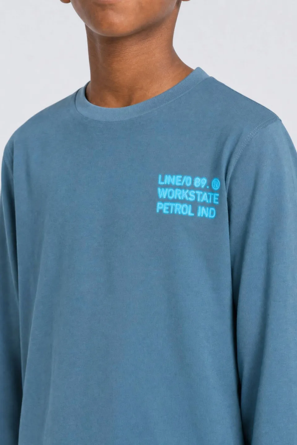 Petrol Industries longsleeve met backprint blauw, foto 5