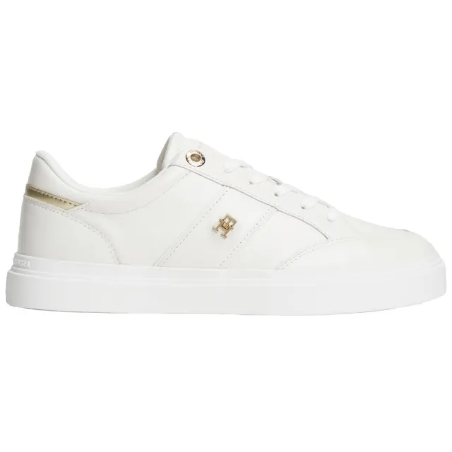 Tommy Hilfiger leren sneakers met logo - wit