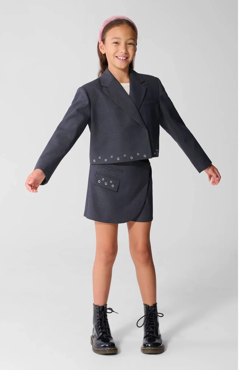 Shoeby korte skort met studs - grijs
