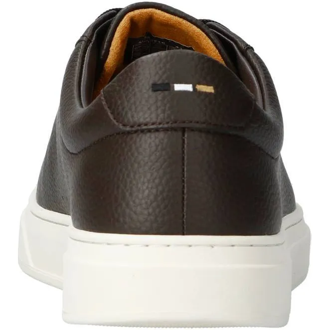 Boss leren sneakers - donkerbruin, foto 6