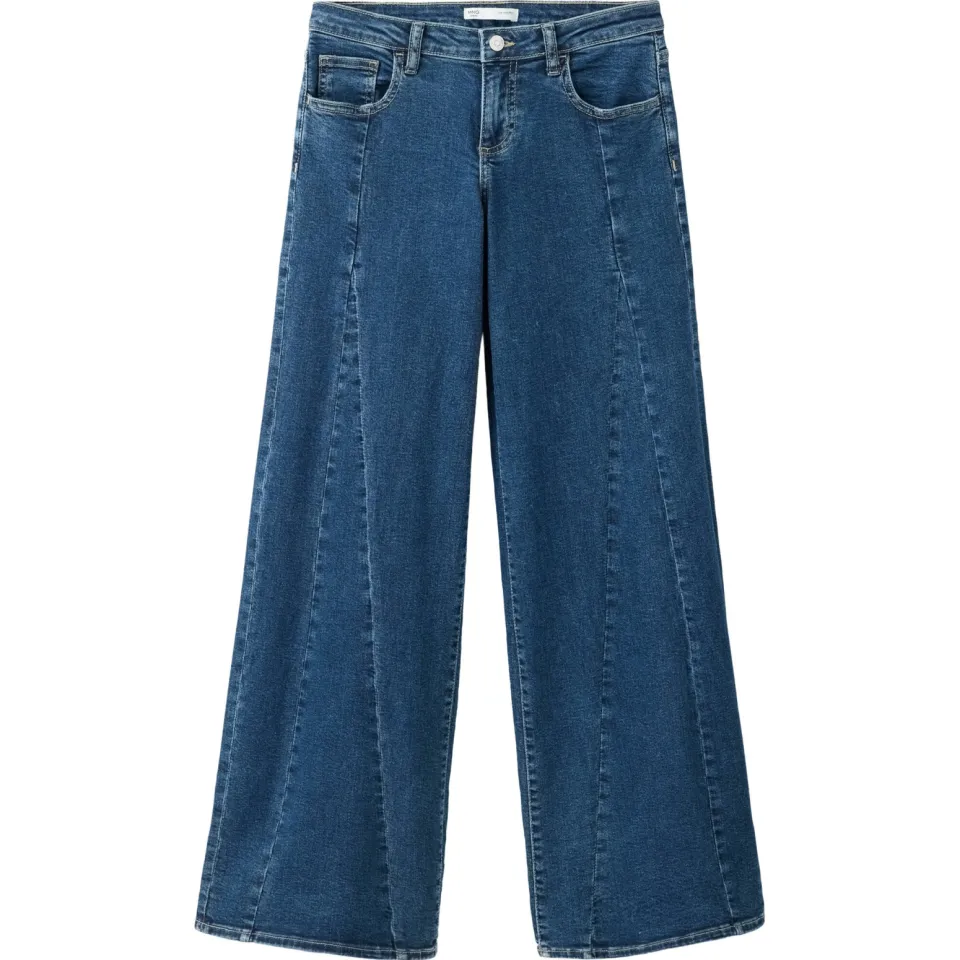 Mango TEEN wide leg jeans - changeant blauw, foto 2