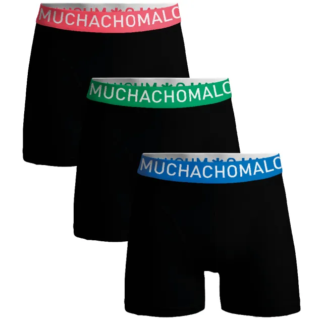 Muchachomalo Heren 3-pack Boxershorts Microfiber Zwart