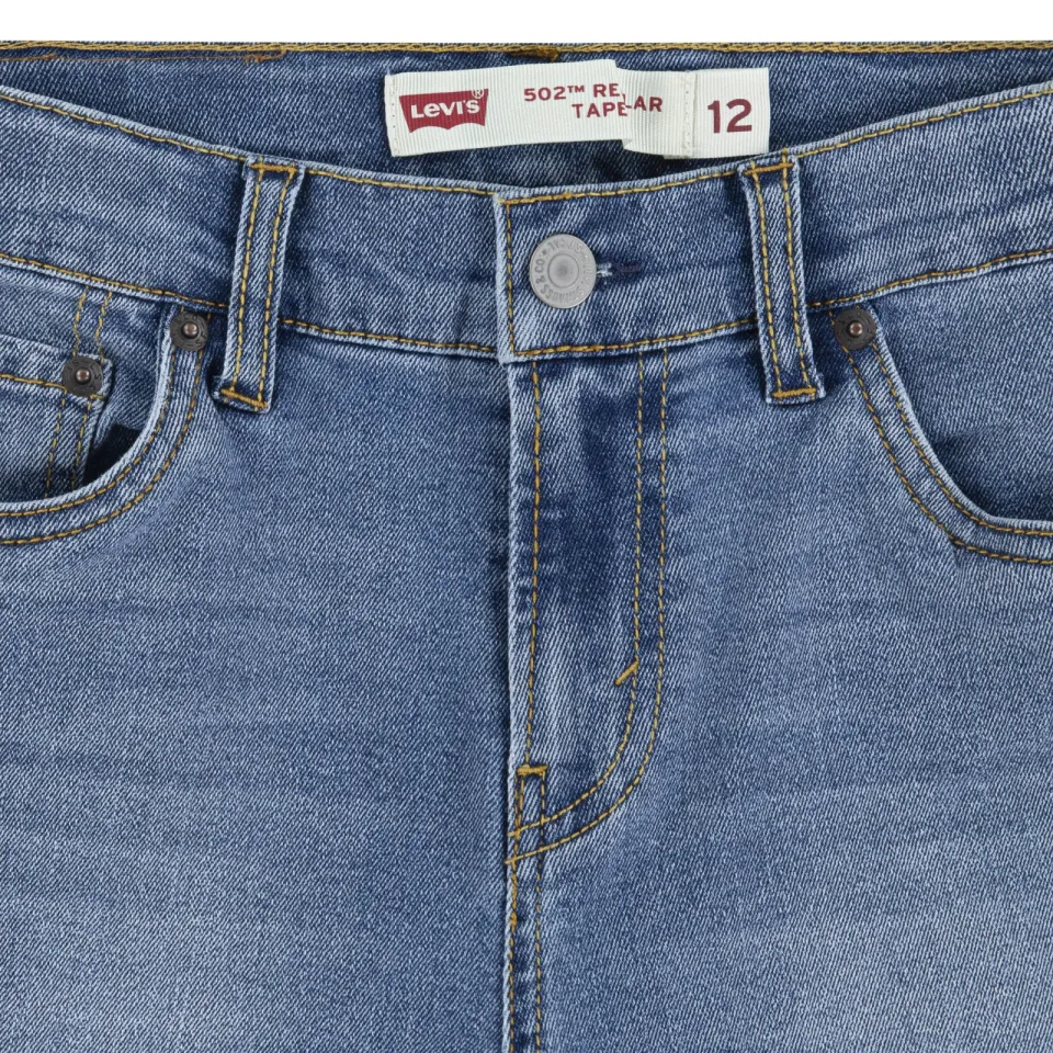 Levi's straight leg regular waist tapered jeans medium blue denim, foto 5