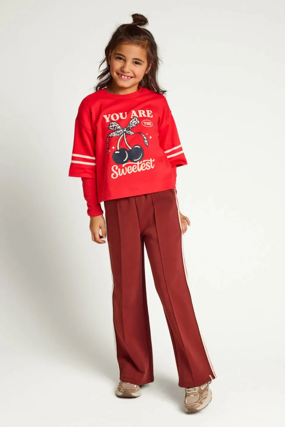 LOOXS Little oversized longsleeve rood, foto 8