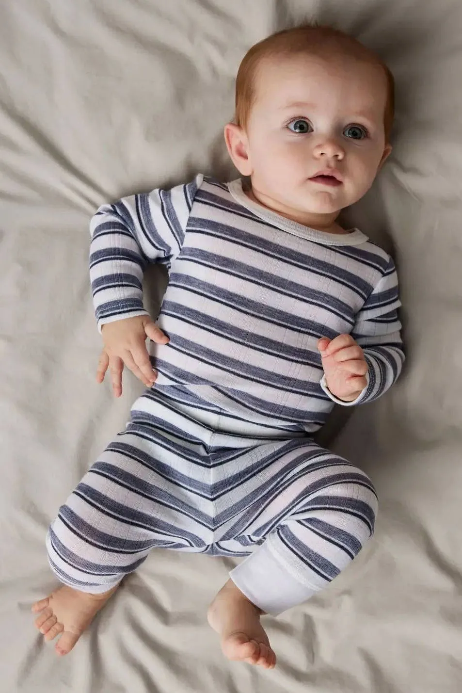 NAME IT BABY wollen babybroek grijs