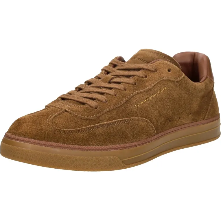 Tommy Hilfiger TH LO LUX suède sneakers bruin, foto 3
