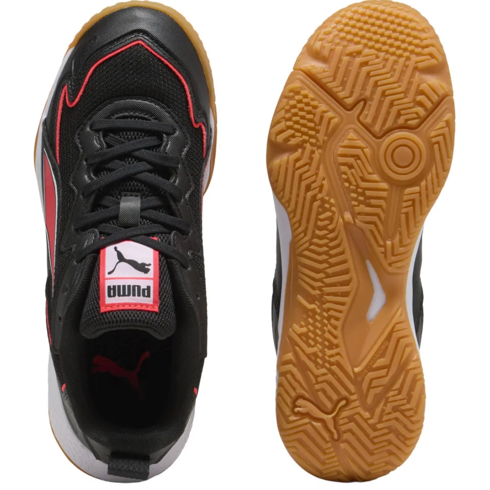 Puma Solarflash junior imitatieleren voetbalschoenen - zwart/rood, foto 4