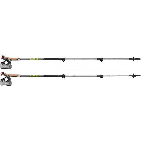 Leki Traveller Alu - Nordicwalkingstokken-130 cm, zwart/geel Antraciet