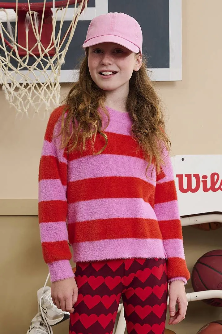 Z8 kids gebreide trui Rubi roze/rood