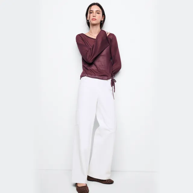 Mango Teen cargobroek wit