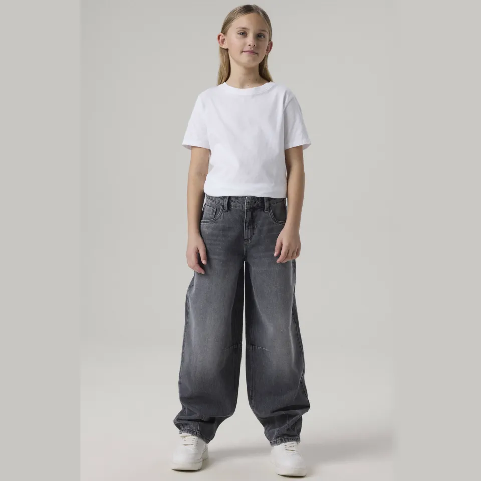 NAME IT KIDS NKFBELLA barrel jean - grijs