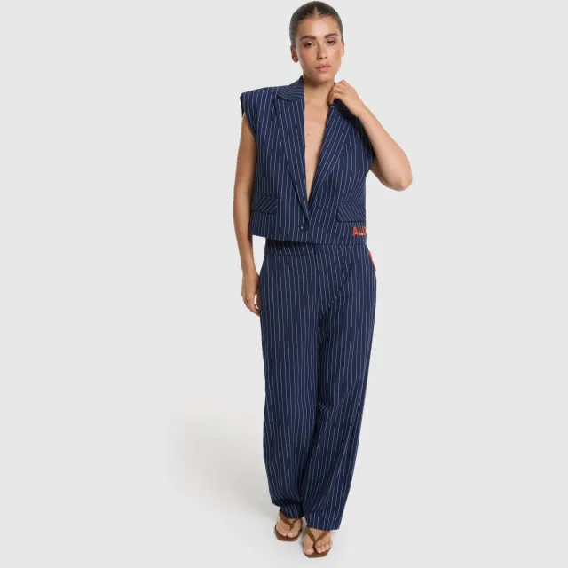 Alix The Label barrel pantalon - donkerblauw Navy