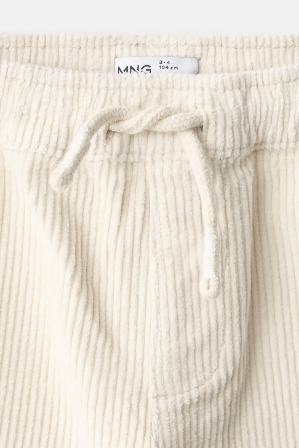 Mango Kids corduroy broek beige, foto 4