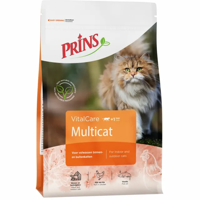 Prins VitalCare Multicat droog kattenvoer