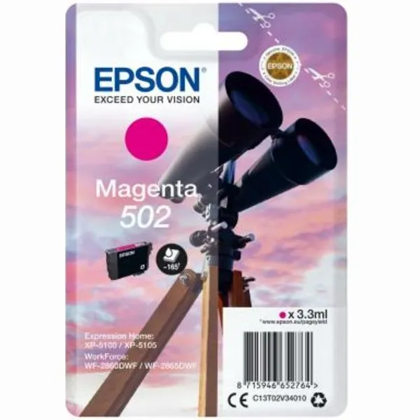Epson 502 (C13T02V34010) Inktcartridge Magenta