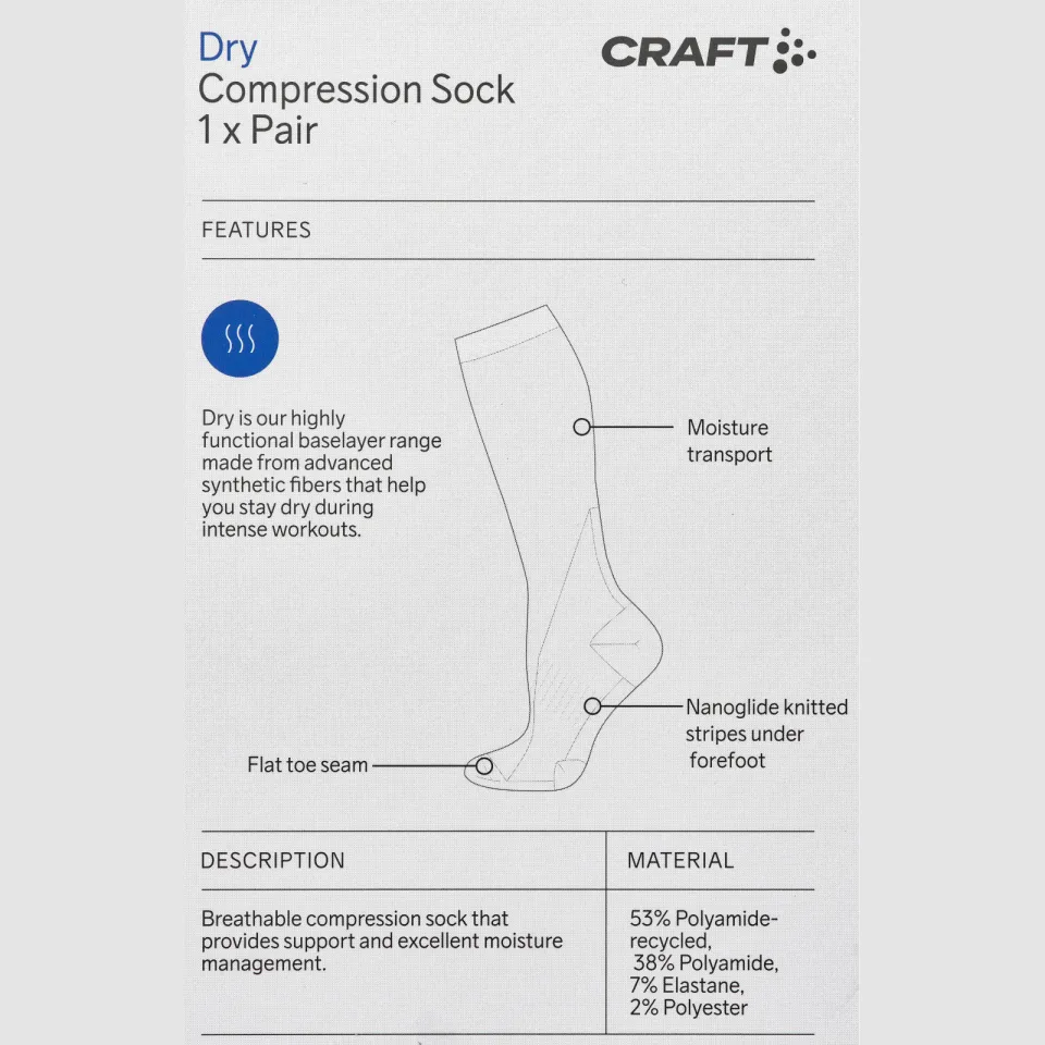 Craft ADV Dry compressie sportsokken wit, foto 2