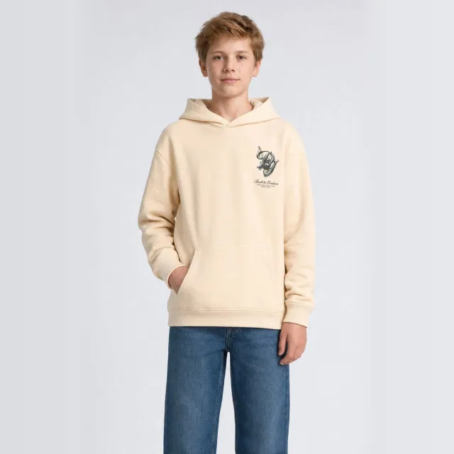 Petrol Industries hoodie met backprint - crème