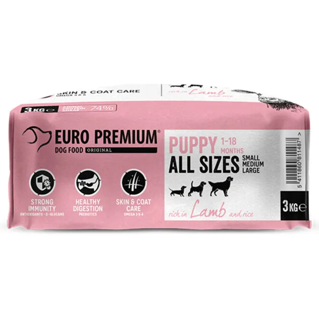 Euro Premium Puppy hondenvoer lam en rijst 3 kg, foto 4