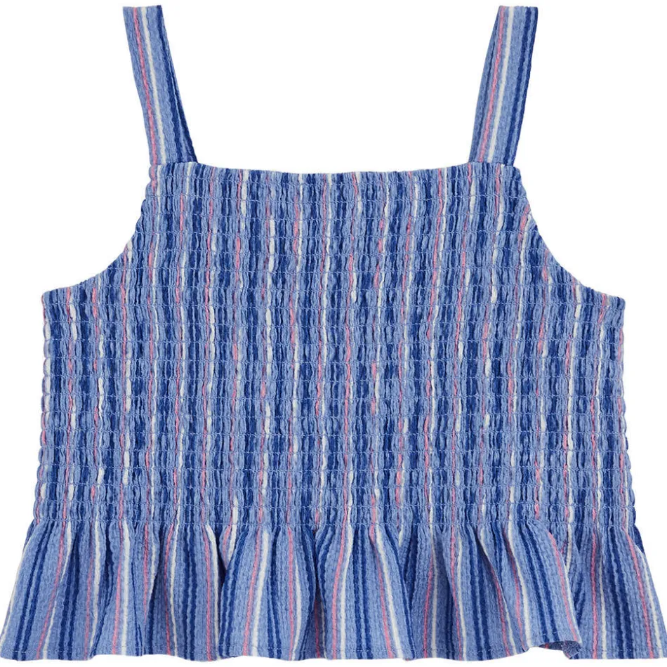 WE Fashion gestreepte mouwloze top blauw, foto 2