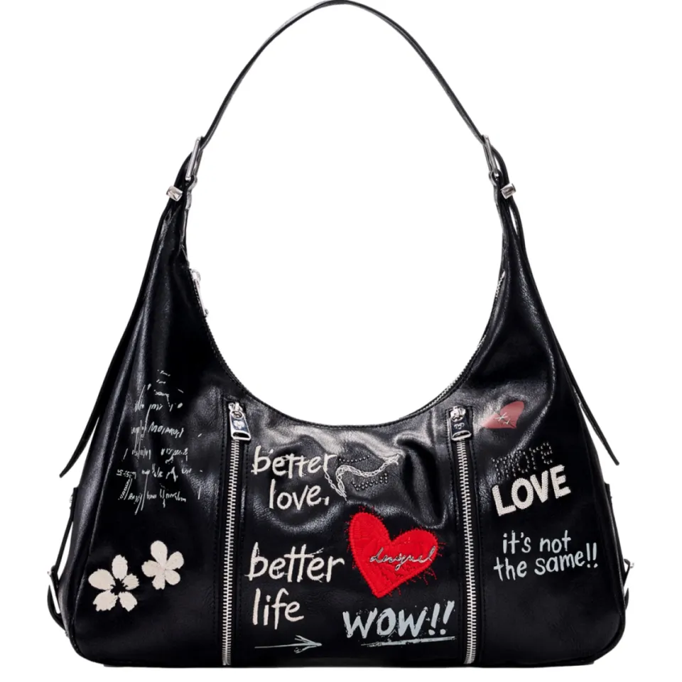 Desigual Wow Heaven maxi schoudertas zwart, foto 2