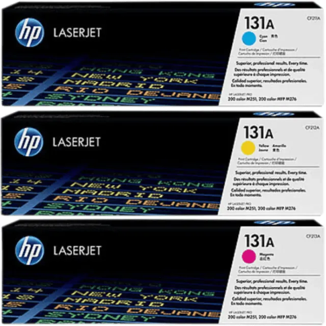 Hp Toner 131A Tri-Pack CYM LJ Cartridge Blauw