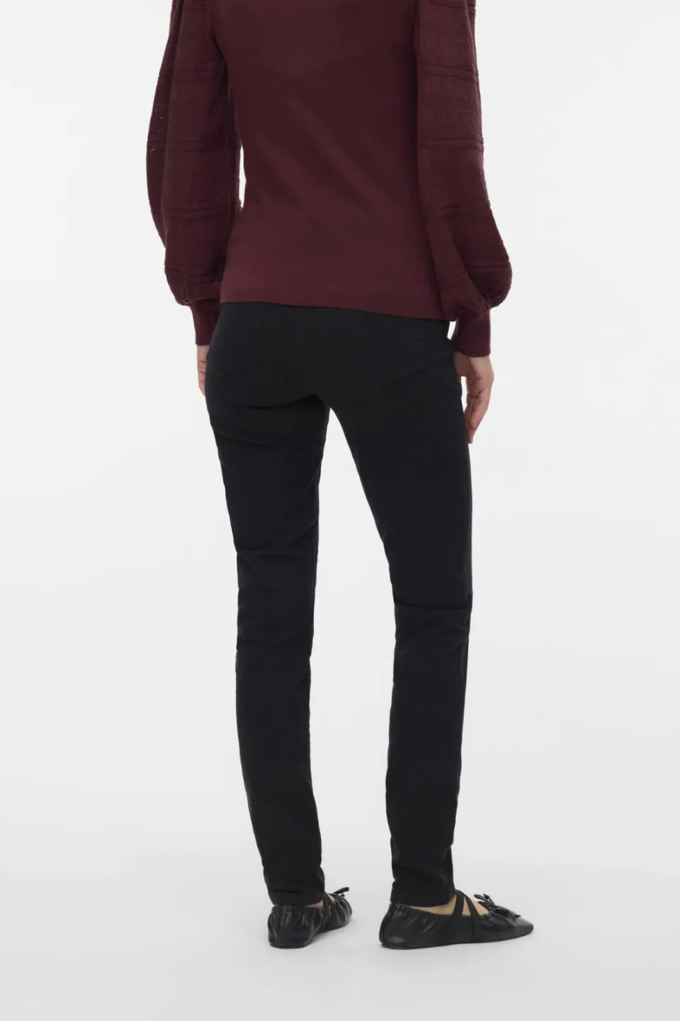 Mamalicious high waist zwangerschaps slim fit jeans black denim, foto 4