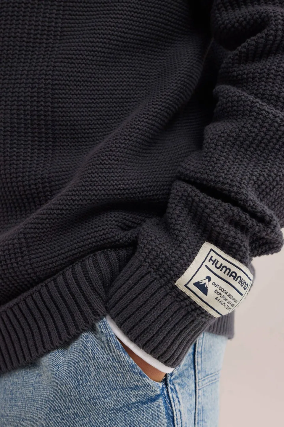 WE Fashion katoenen gebreide trui - grijs, foto 4