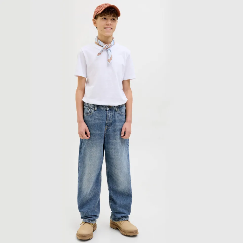 Jack & Jones JUNIOR baggy high waist baggy jeans medium blue denim Blue Denim 3